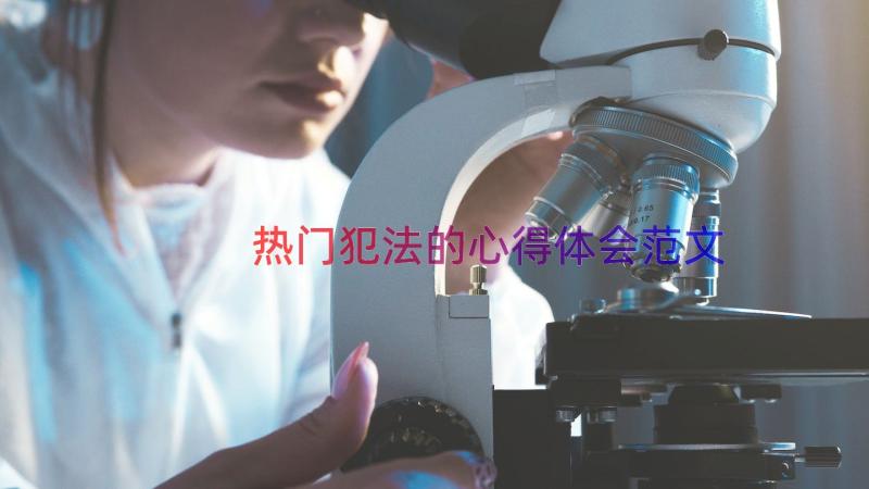 热门犯法的心得体会范文（16篇）