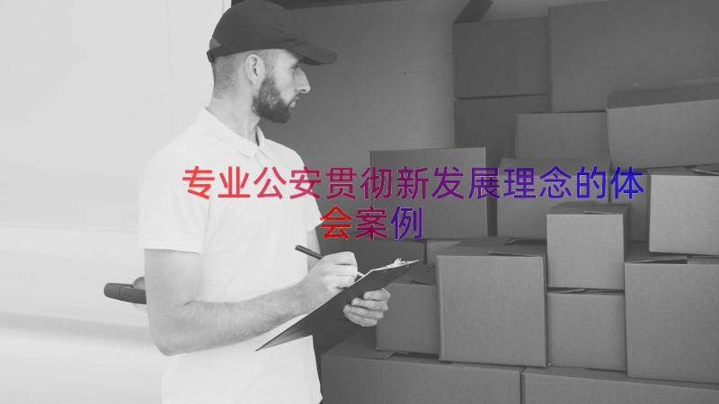 专业公安贯彻新发展理念的体会（案例16篇）