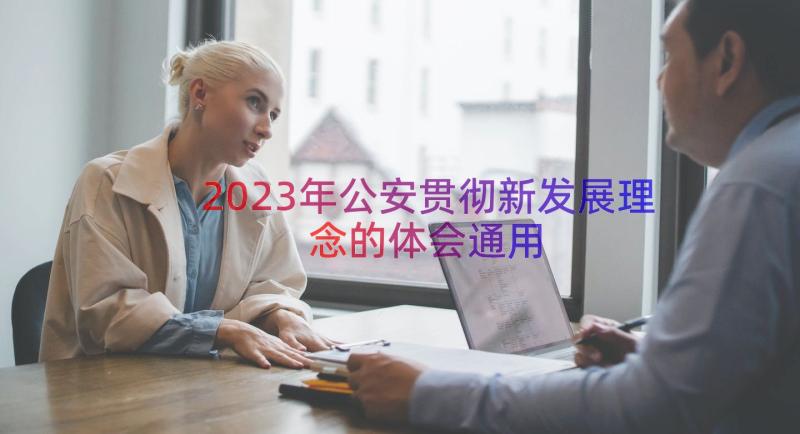 2023年公安贯彻新发展理念的体会（通用17篇）