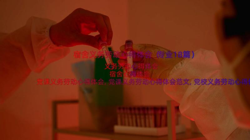 宿舍义务劳动心得体会（专业18篇）