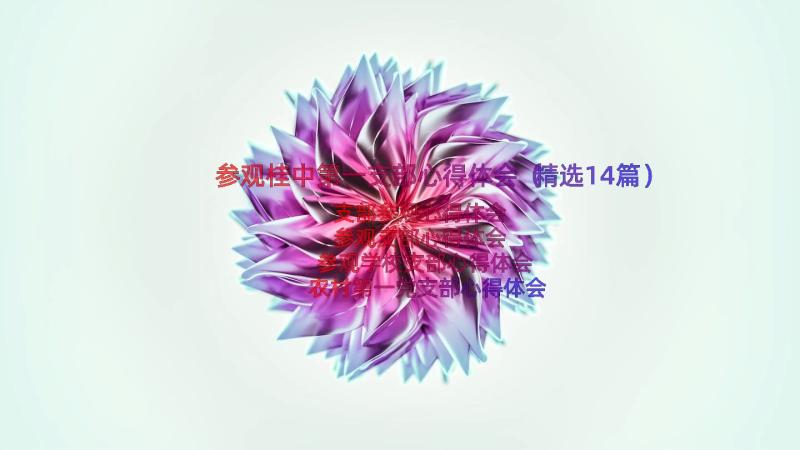 参观桂中第一支部心得体会（精选14篇）