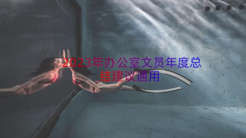 2023年办公室文员年度总结建议（通用21篇）