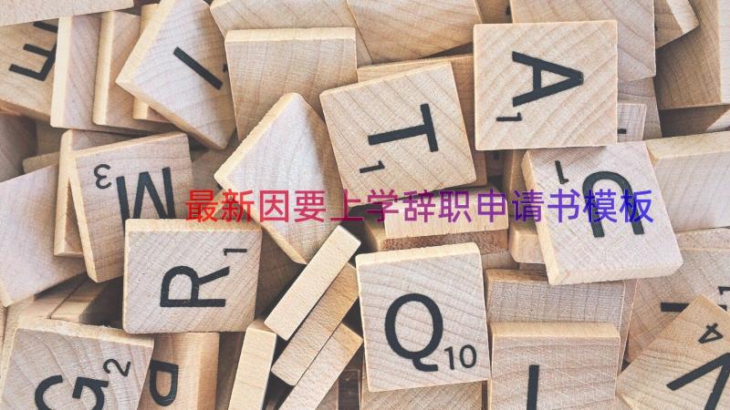 最新因要上学辞职申请书（模板17篇）