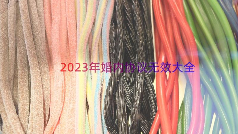 2023年婚内协议无效大全（19篇）