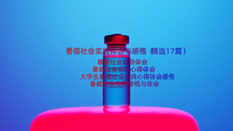 暑假社会实践体会与感悟（精选17篇）