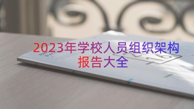 2023年学校人员组织架构报告大全（15篇）