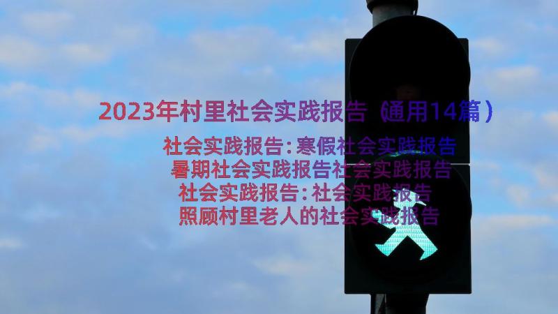 2023年村里社会实践报告（通用14篇）