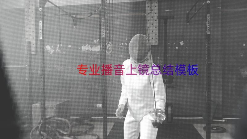 专业播音上镜总结（模板15篇）