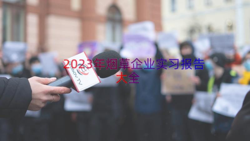 2023年烟草企业实习报告大全（18篇）