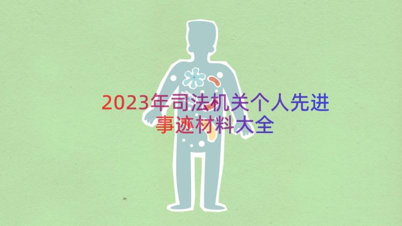 2023年司法机关个人先进事迹材料大全（14篇）