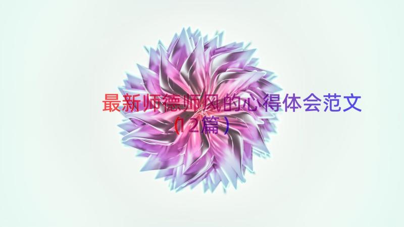 最新师德师风的心得体会范文（12篇）