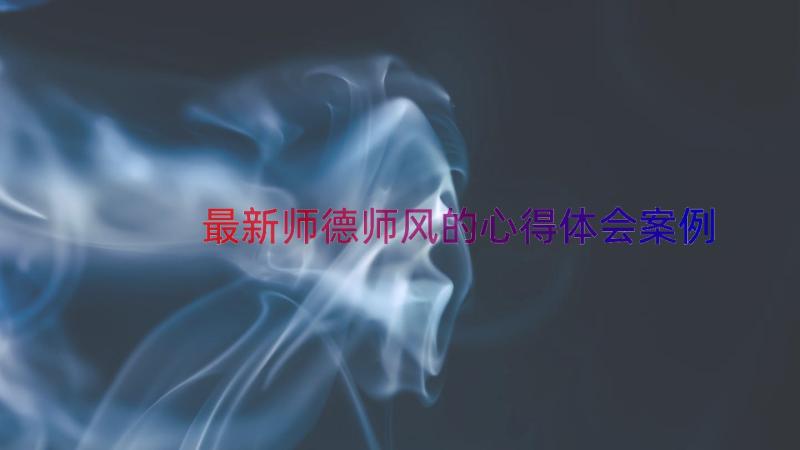 最新师德师风的心得体会（案例13篇）