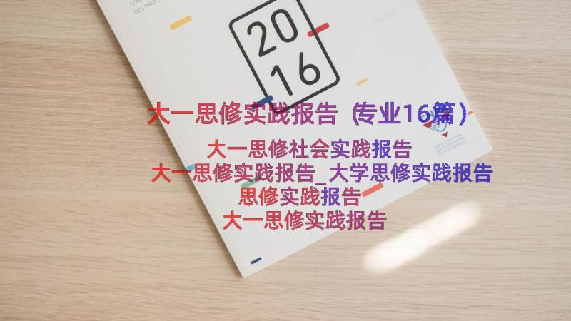 大一思修实践报告（专业16篇）