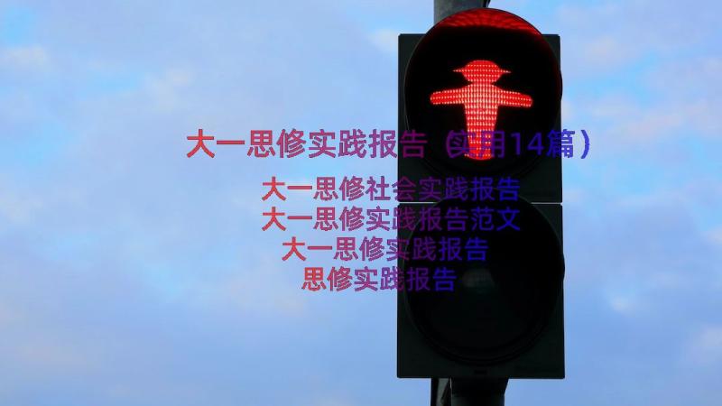 大一思修实践报告（实用14篇）