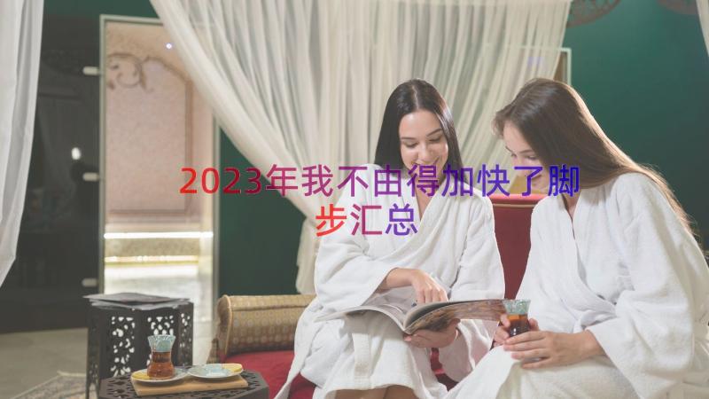 2023年我不由得加快了脚步（汇总15篇）