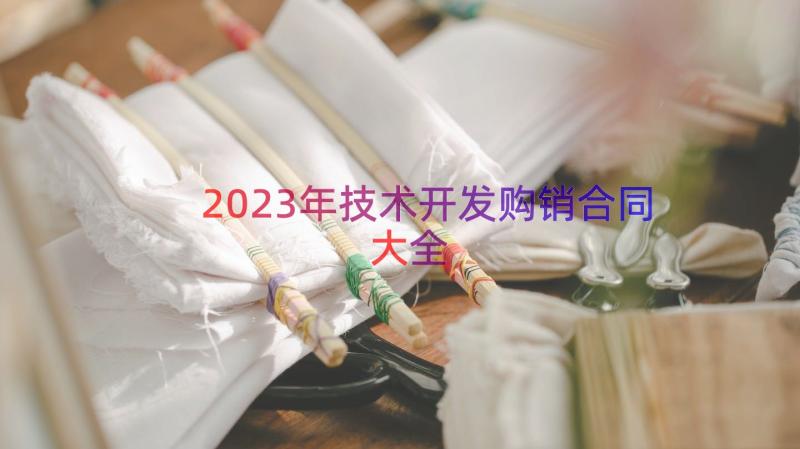 2023年技术开发购销合同大全（12篇）