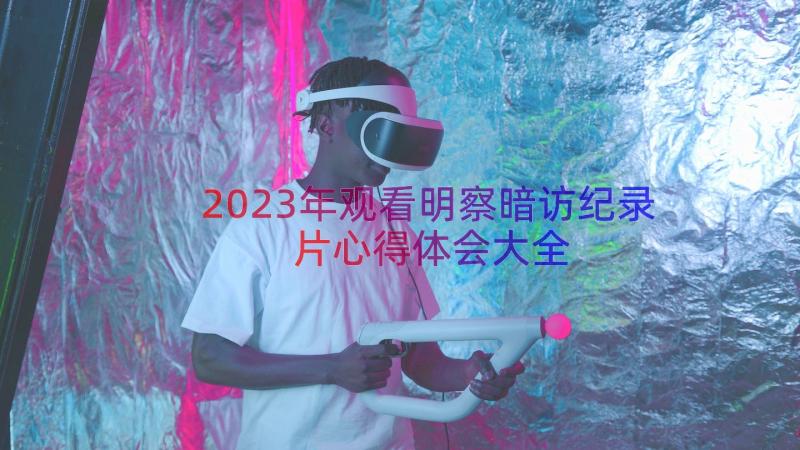 2023年观看明察暗访纪录片心得体会大全（14篇）