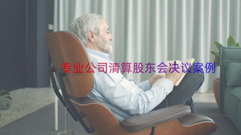 专业公司清算股东会决议（案例14篇）