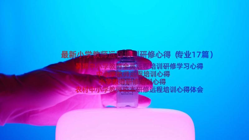 最新小学教师远程培训研修心得（专业17篇）