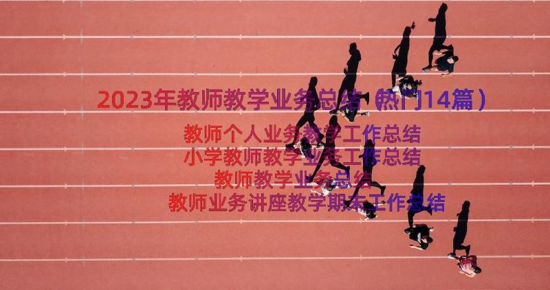 2023年教师教学业务总结（热门14篇）