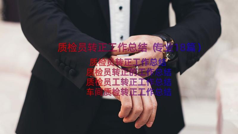 质检员转正工作总结（专业18篇）