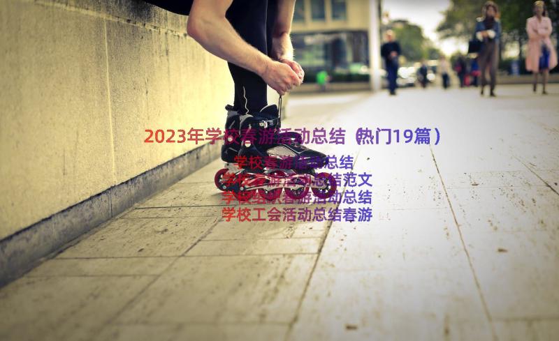 2023年学校春游活动总结（热门19篇）