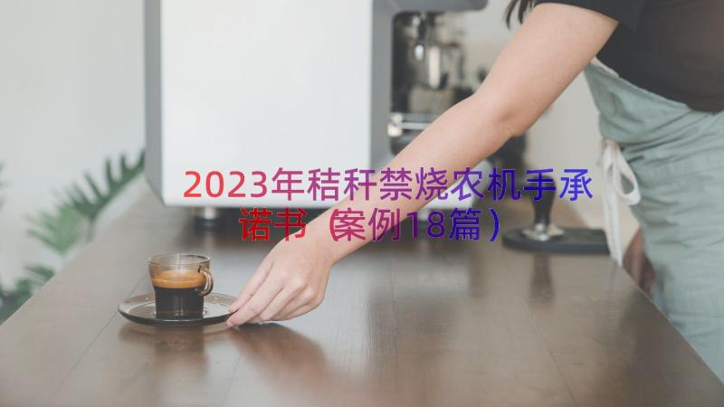 2023年秸秆禁烧农机手承诺书（案例18篇）