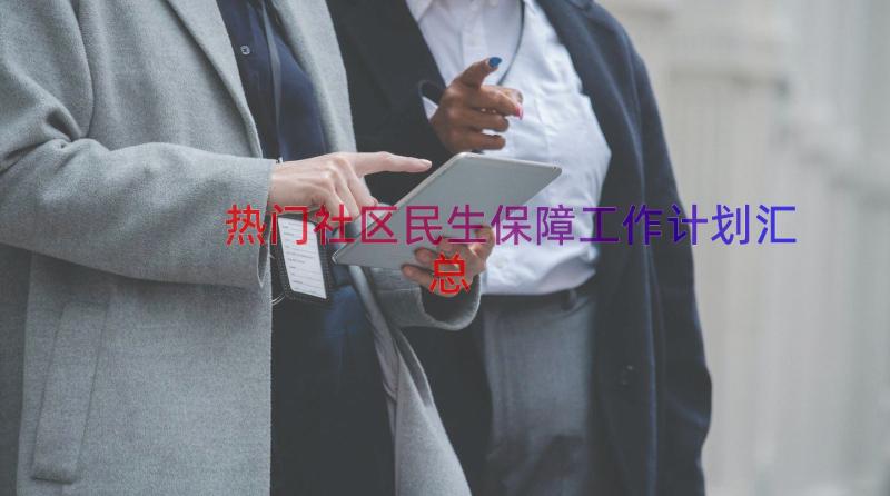 热门社区民生保障工作计划（汇总15篇）