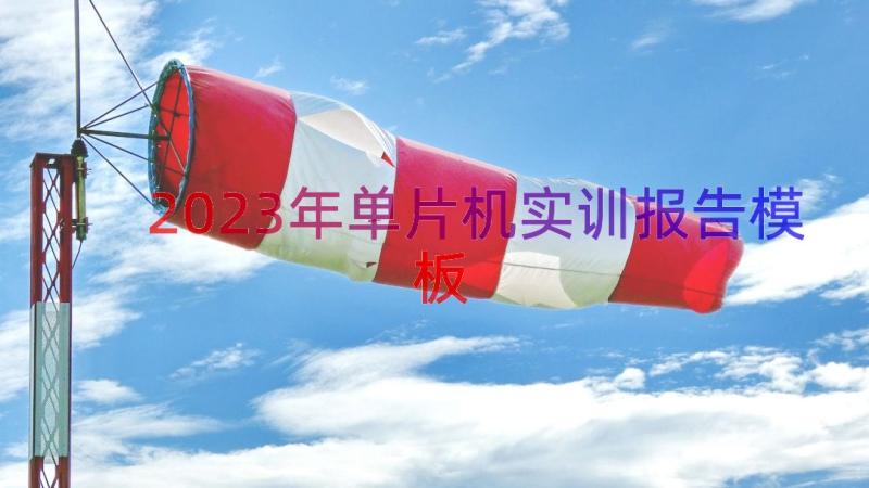 2023年单片机实训报告（模板12篇）