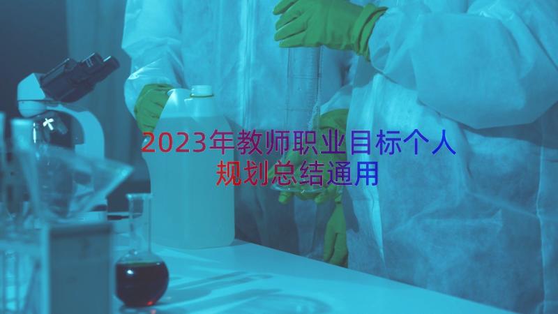 2023年教师职业目标个人规划总结（通用20篇）