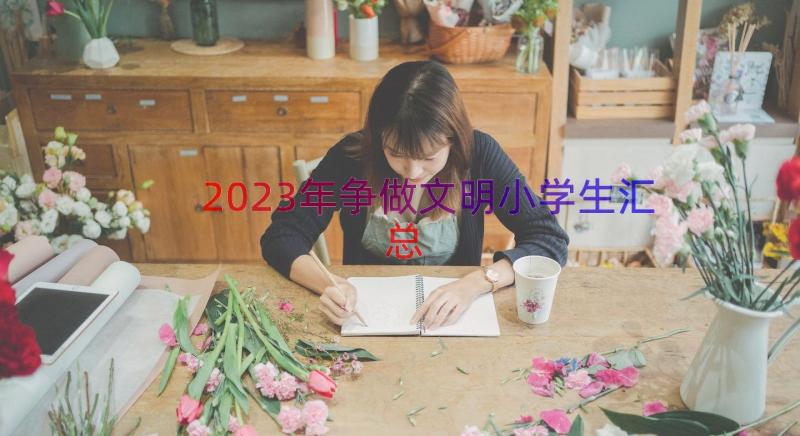 2023年争做文明小学生（汇总14篇）