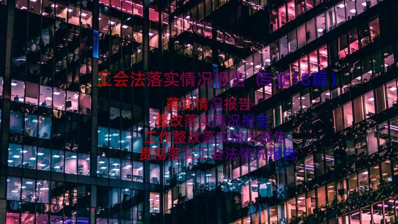 工会法落实情况报告（专业18篇）