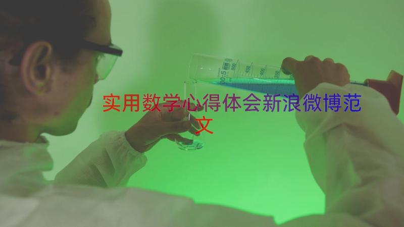 实用数学心得体会新浪微博范文（13篇）