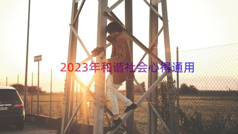 2023年和谐社会心得（通用12篇）