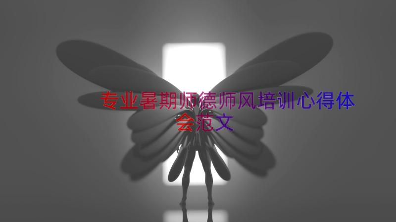 专业暑期师德师风培训心得体会范文（15篇）