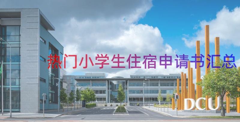 热门小学生住宿申请书（汇总15篇）