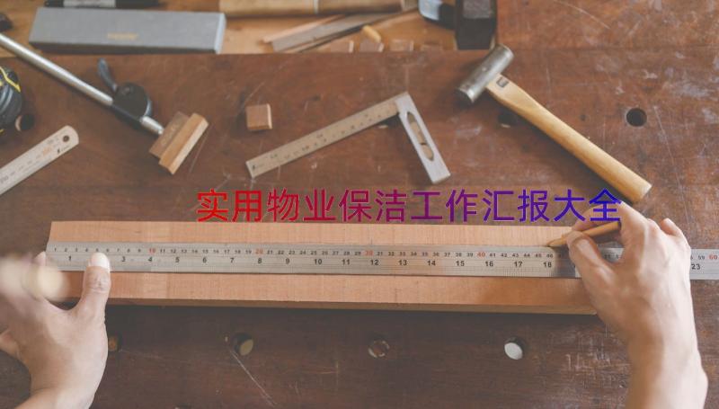 实用物业保洁工作汇报大全（13篇）