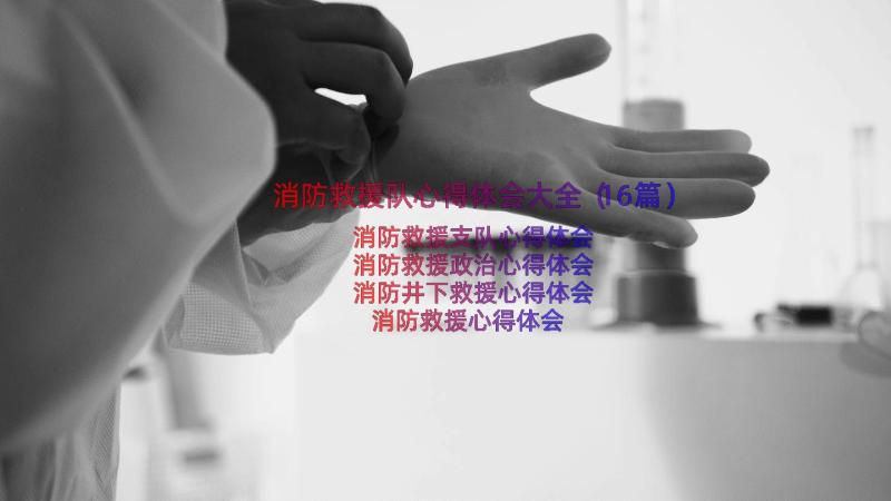 消防救援队心得体会大全（16篇）