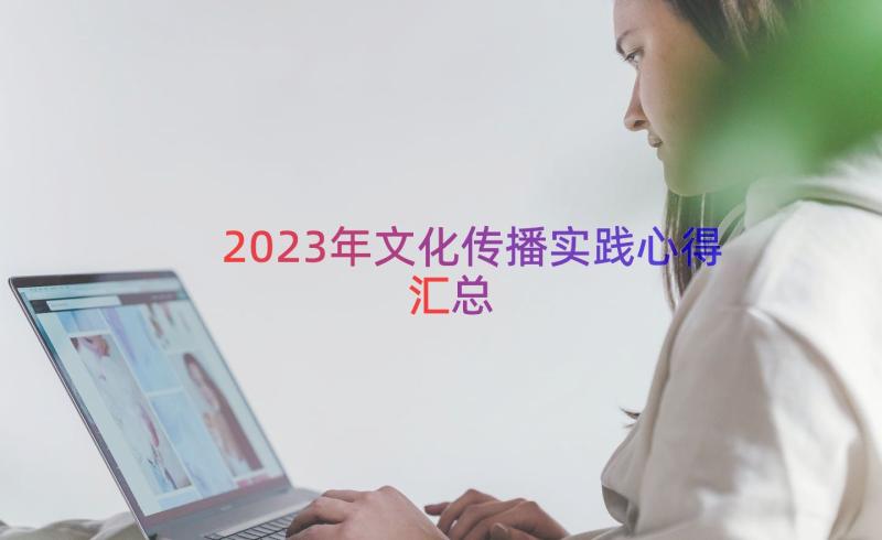 2023年文化传播实践心得（汇总19篇）