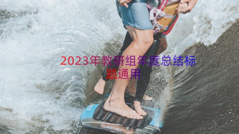 2023年教研组年度总结标题（通用13篇）