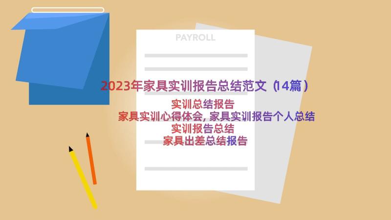 2023年家具实训报告总结范文（14篇）