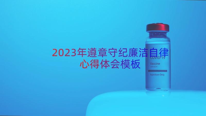 2023年遵章守纪廉洁自律心得体会（模板13篇）