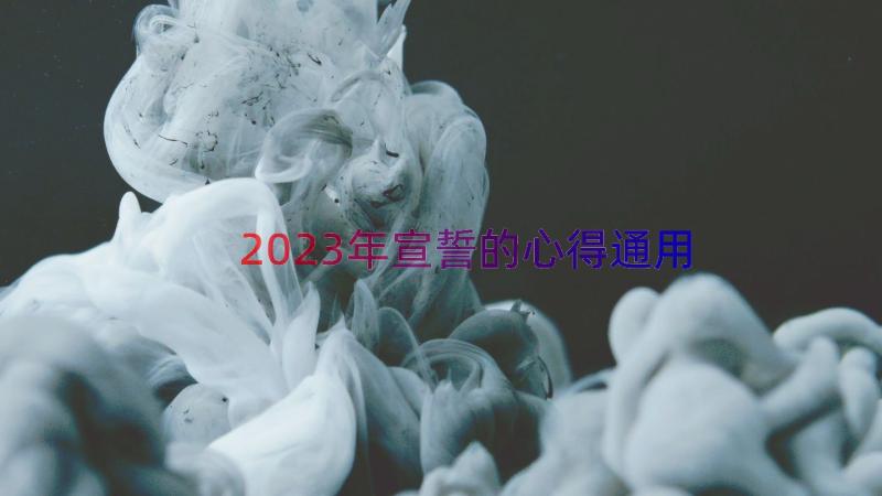 2023年宣誓的心得（通用13篇）