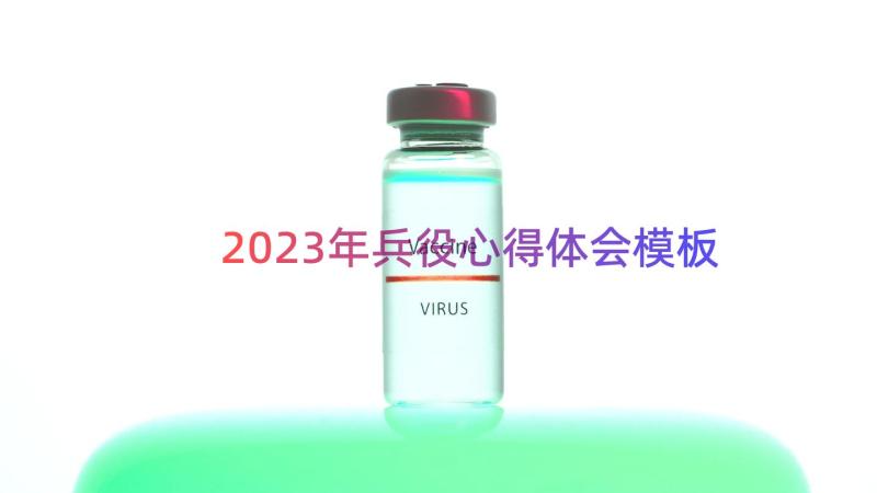 2023年兵役心得体会（模板17篇）