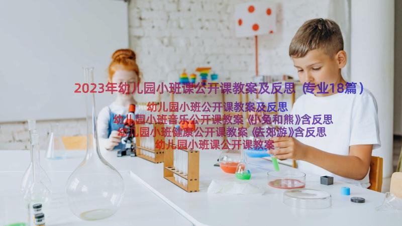 2023年幼儿园小班课公开课教案及反思（专业18篇）