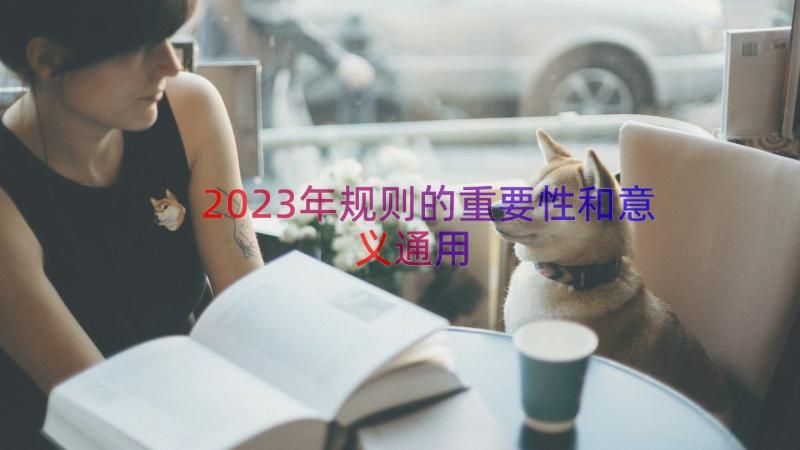 2023年规则的重要性和意义（通用17篇）