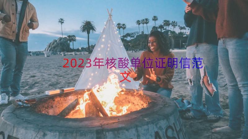 2023年核酸单位证明信范文（17篇）