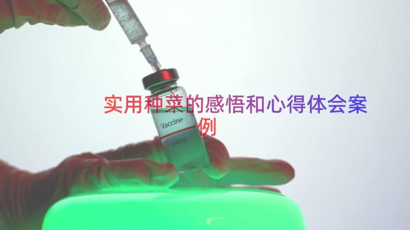 实用种菜的感悟和心得体会（案例18篇）