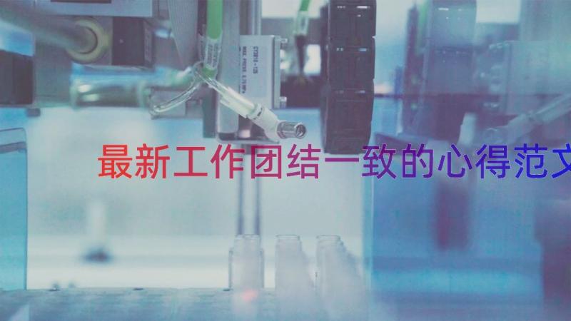 最新工作团结一致的心得范文（17篇）