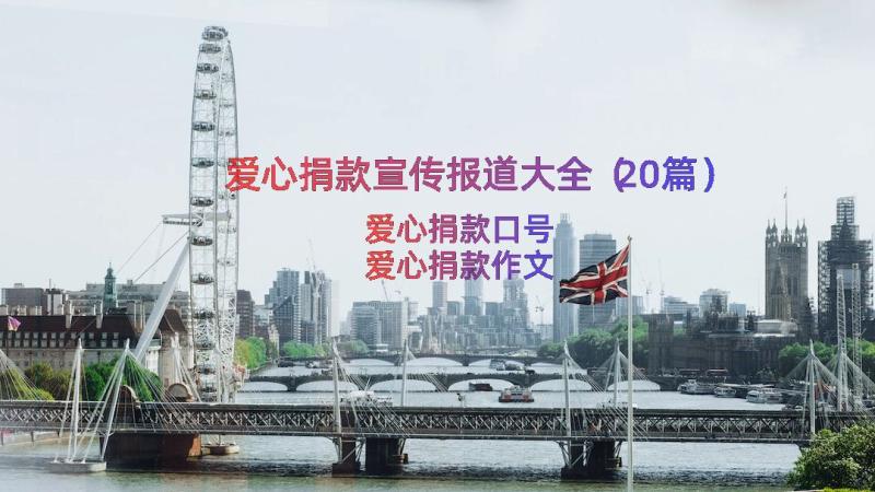 爱心捐款宣传报道大全（20篇）